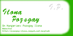 ilona pozsgay business card